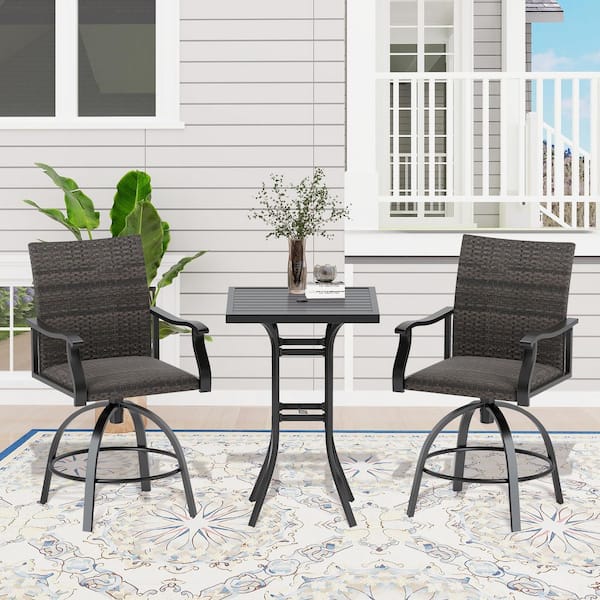 Liviza 3-Piece Wicker Patio Conversation Seating Set