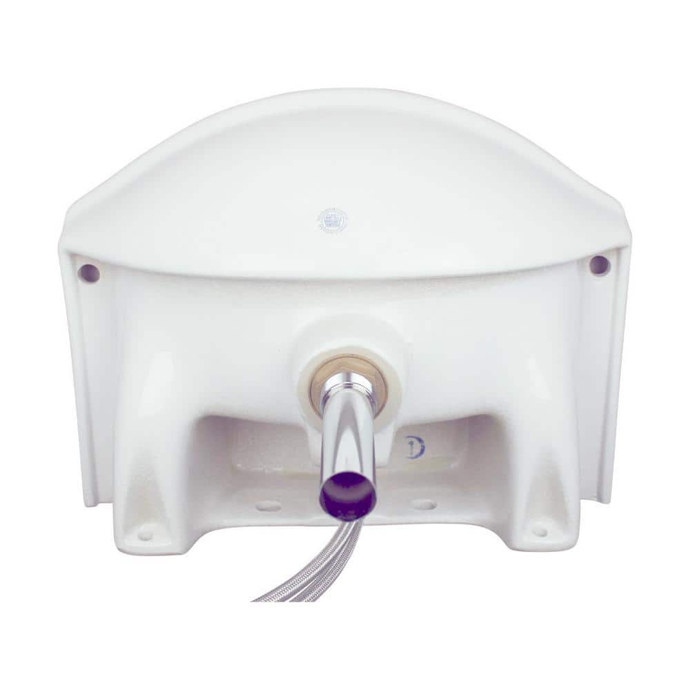 White 34.5" Porcelain and MDF Bathroom Vanity Sink