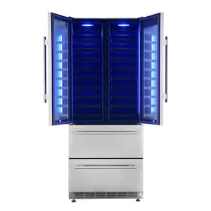 Campania 32 in. Dual Zone Beverage and Wine Cooler in Stainless Steel