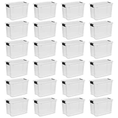  Citylife 58.1 QT Plastic Storage Bins with Lids and 6 Secure  Latching Buckles Stackable Storage Containers for Organizing Clear Sturdy Storage  Box, 3 Packs