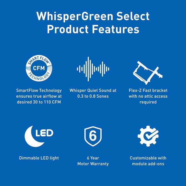 Panasonic WhisperGreen Select Pick-A-Flow 30 to 110 CFM