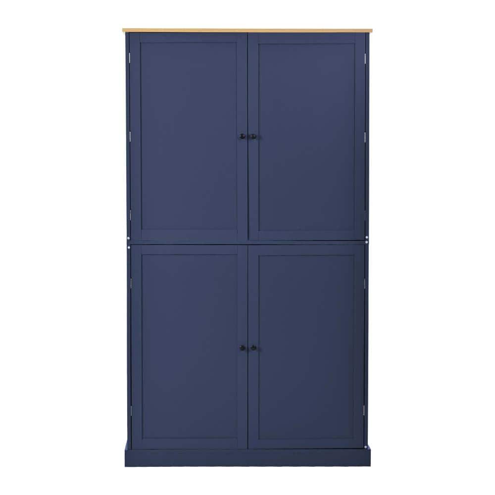 40 in. W x 20 in. D x 71 in. H Linen Cabinet, Kitchen Pantry with 2 Drawers, 2 Adjustable Shelves, 8 Door Shelves, Blue price history on PriceWatchPro
