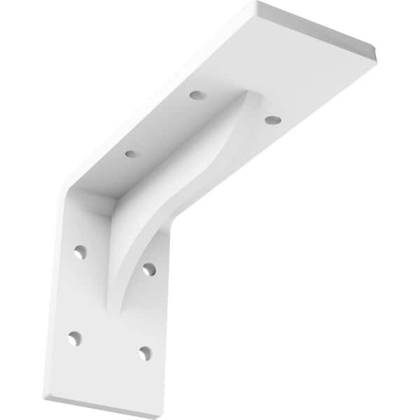 Ekena Millwork 2 in. x 3-3/4 in. x 6 in. White Primer Embrey Steel Bracket
