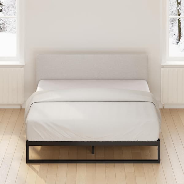 Zinus Parker 78 in. W Light Grey Upholstered King Headboard