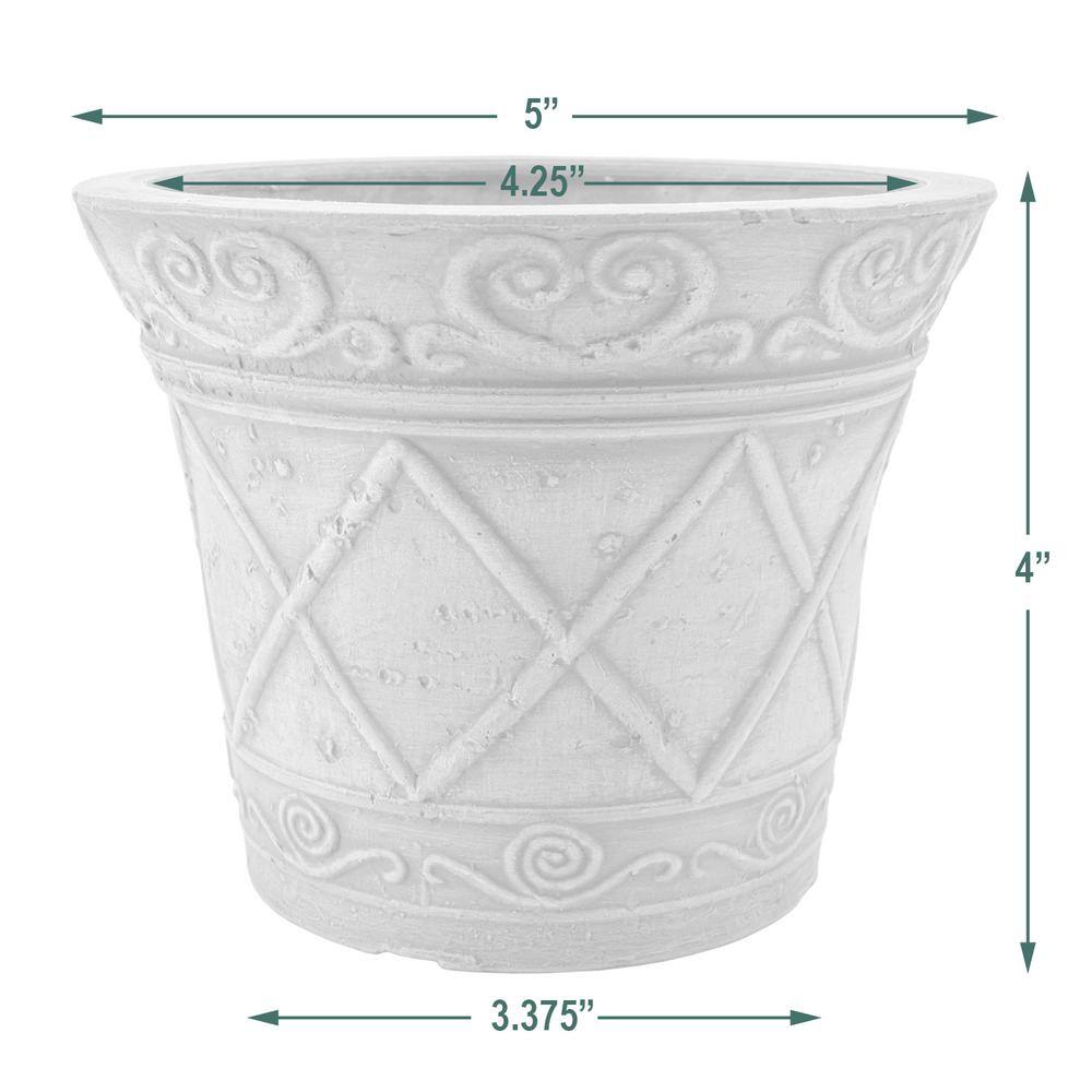 Arcadia Classic Taupe 4-inch Recycled Planter Pot