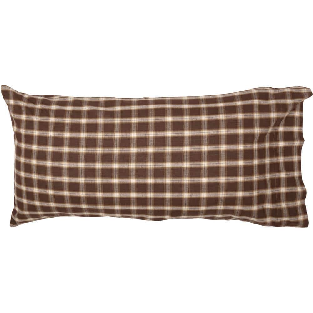 Rory King Plaid Cotton Pillowcase Set in Brown Tones