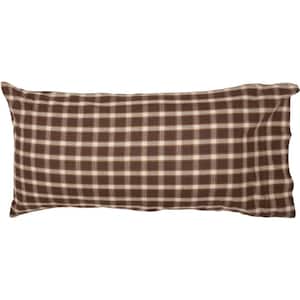 Rory Brown Cream Rustic Plaid Cotton King Pillowcase Set of 2