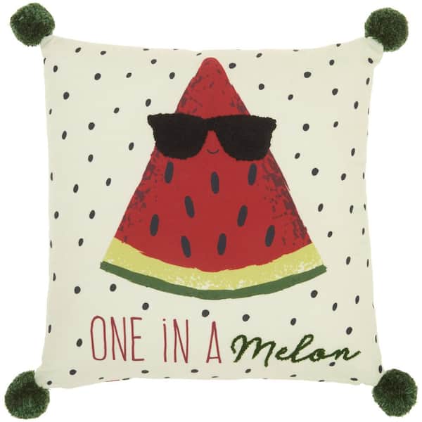 Mina Victory Plush lines Multicolor Reversible 16 in. x 16 in. Throw Pillow