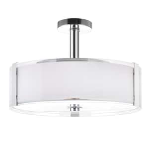 Lucie 5 Light Drum Shade Chandelier With Chrome Finish