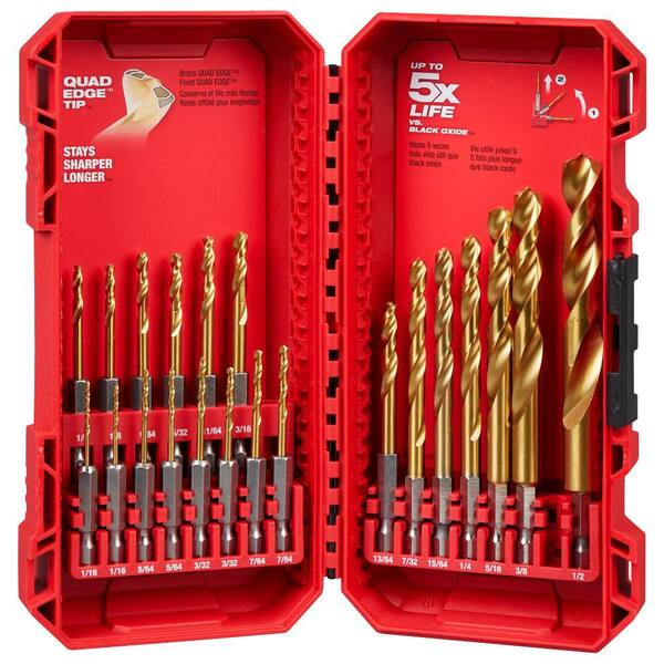 Milwaukee SHOCKWAVE IMPACT DUTY Titanium Twist Drill Bit Set (21
