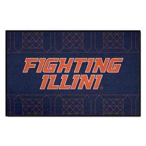 Illinois Blue 19 in. x 30 in. Starter Mat Accent Rug