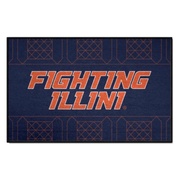 FANMATS Illinois Blue 19 in. x 30 in. Starter Mat Accent Rug