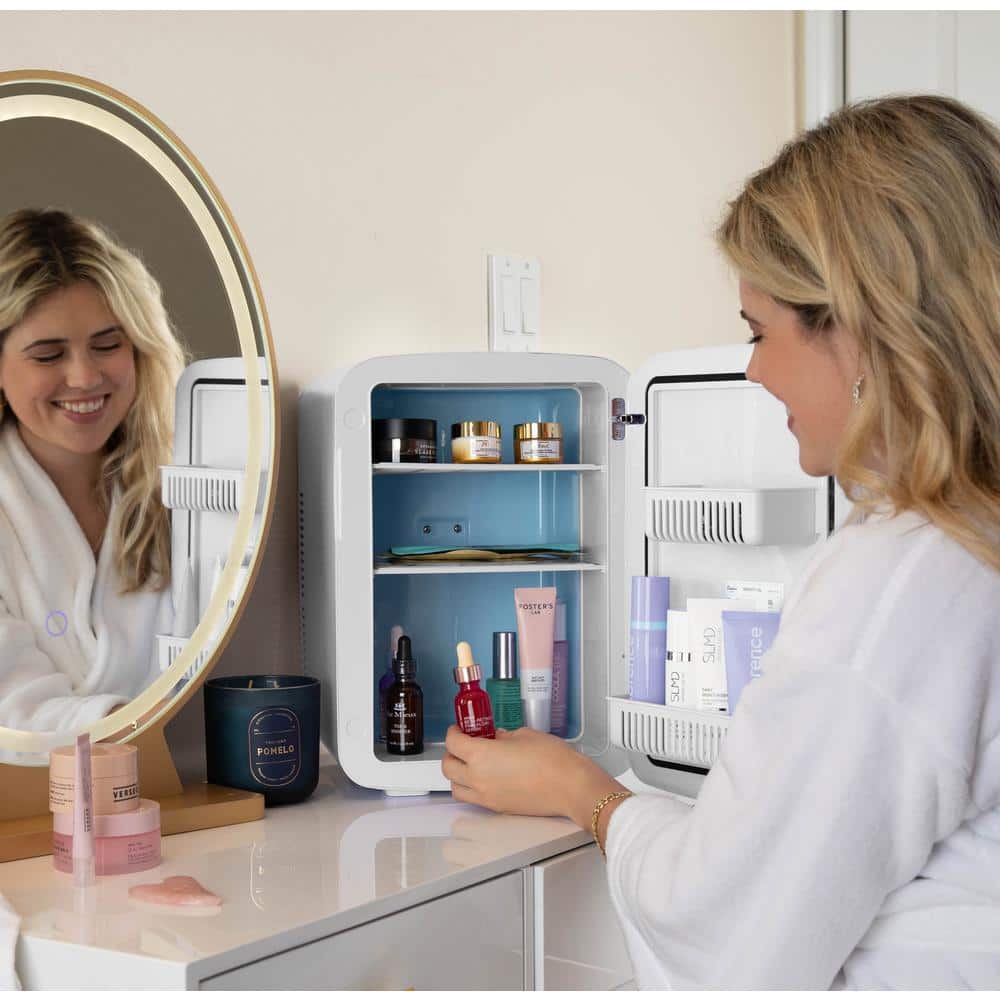 Compact Black Portable Mini Fridge with Smooth Door