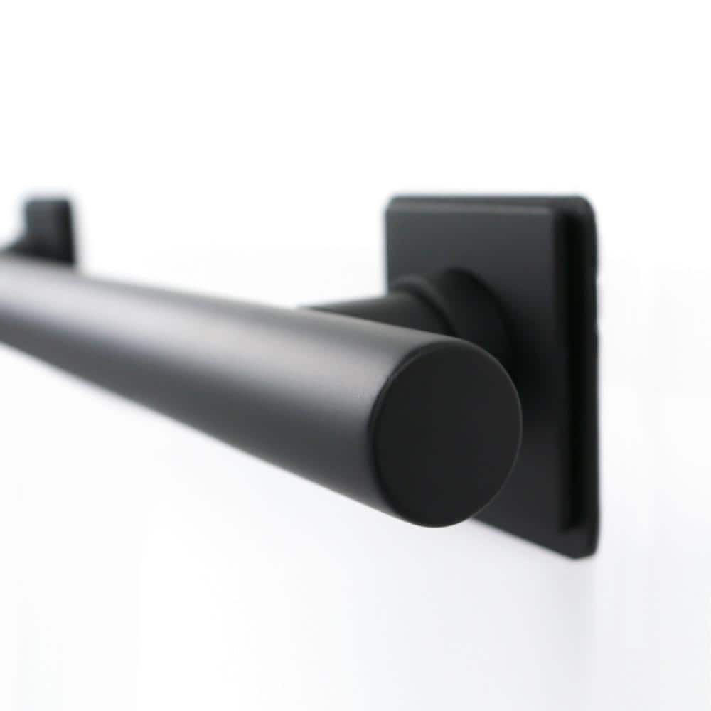 12-inch Matte Black Stainless Steel Wall Mounted Grab Bar