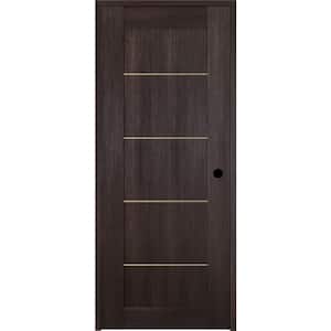 Vona 07 4H Gold 18 in. x 80 in. Left-Handed Solid Core Veralinga Oak Textured Wood Single Prehung Interior Door