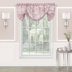 Charlotte 17 in. L Polyester Window Curtain Valance in Blush