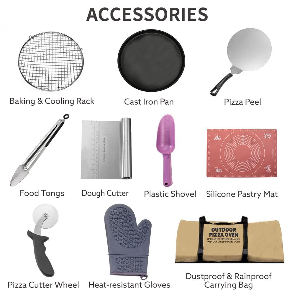 Portable Stainless Steel Wood Fired Outdoor Pizza Oven Kit