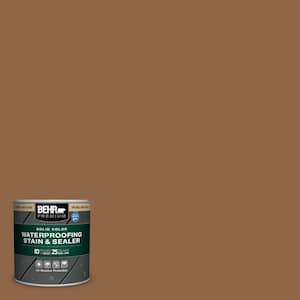 8 oz. #SC-115 Antique Brass Solid Color Waterproofing Exterior Wood Stain and Sealer Sample