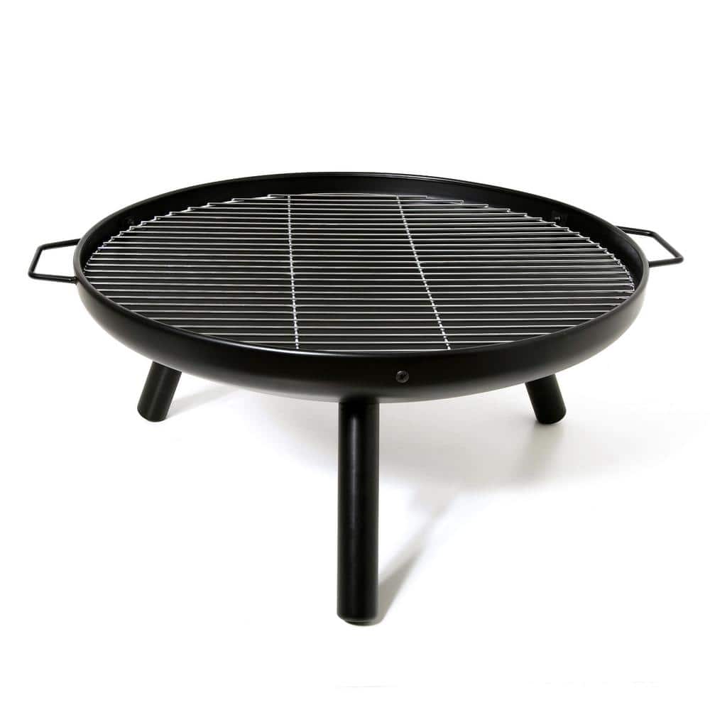 23 in. Durable Wood Burning Fireplace Bowl Outdoor Fire Pit with Grill Rack