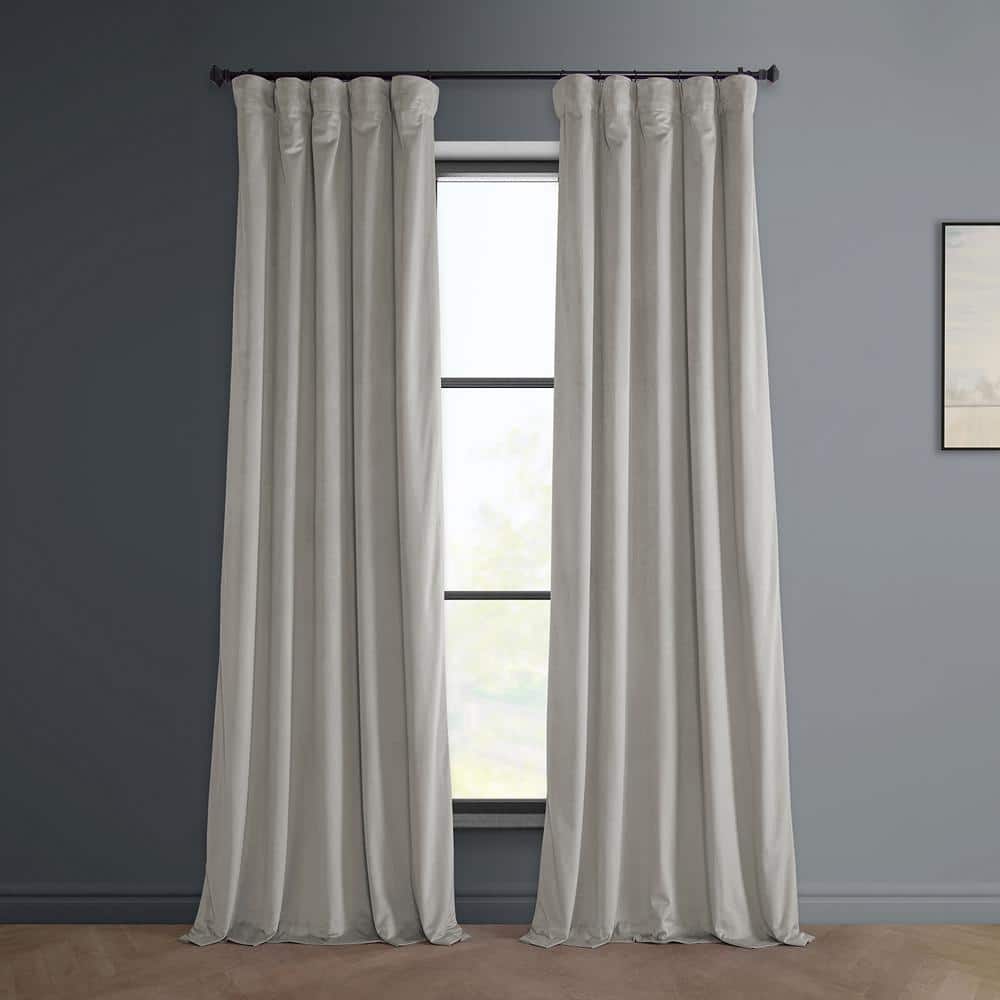 City Grey Velvet Rod Pocket Room Darkening Curtain - 50 in. W x 108 in. L Single Panel Window Velvet Curtain price history on PriceWatchPro