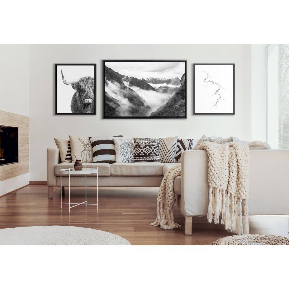 Black and White Nature and Animal Framed Canvas Art Set
