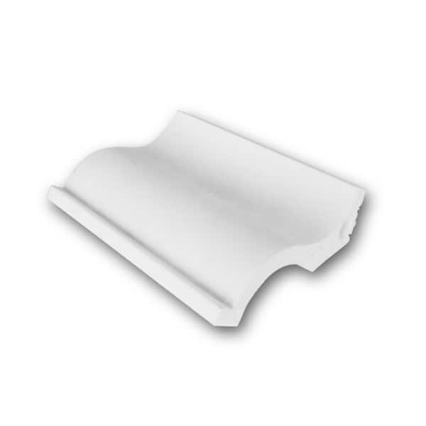 ORAC DECOR 2-1/8 in. D x 2-1/8 in. W x 4 in. L Primed White Plain Polystyrene Crown Moulding Sample