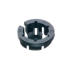 3/8 in. Black Button Plastic Push-In Connectors (25-Pack)