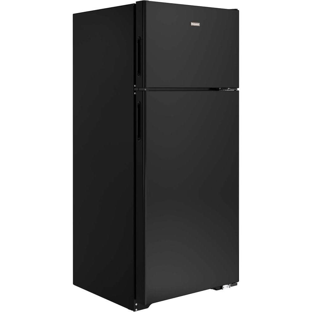 Hotpoint 17.5 cu. ft. Top Freezer Refrigerator in Black HPS18BTHBB ...