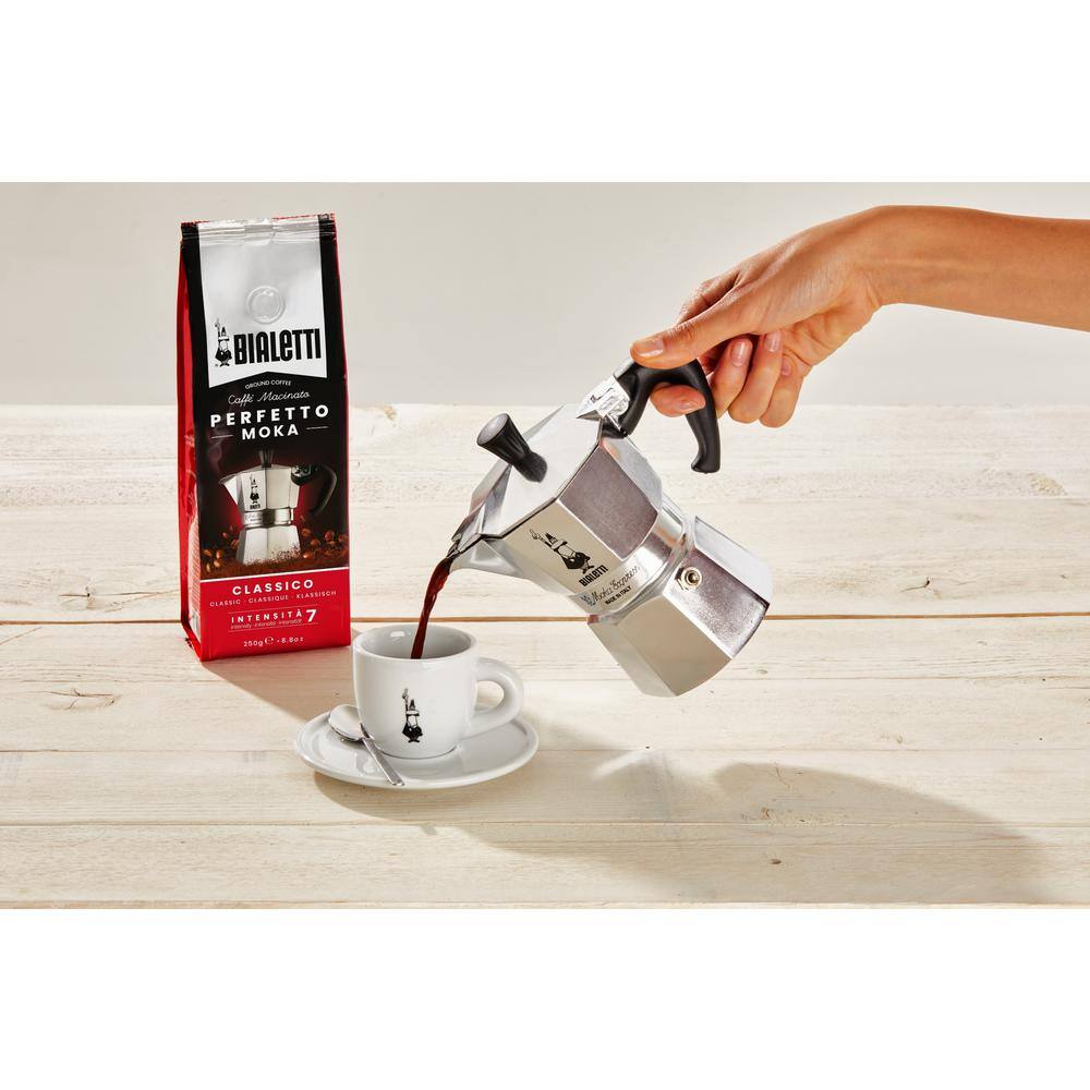 Bialetti 3-Cup Silver Aluminum Stovetop Espresso Maker