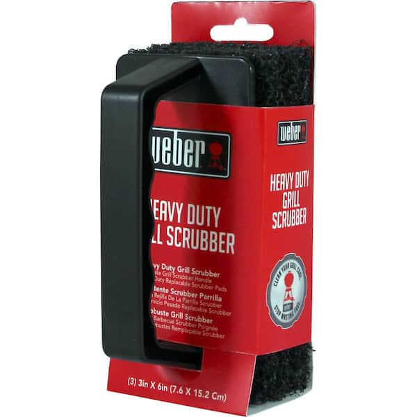 Weber Heavy Duty Grill Scrubber Pads with Handle