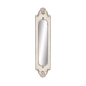 72 in. x 16 in. White Wood Vintage Arch Wall Mirror