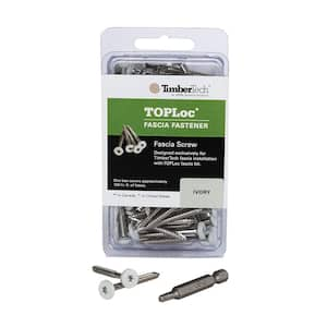 TOPLoc for Composite Fascia Ivory 80 LF (100 1 3/4-in Screws, 1-bit)