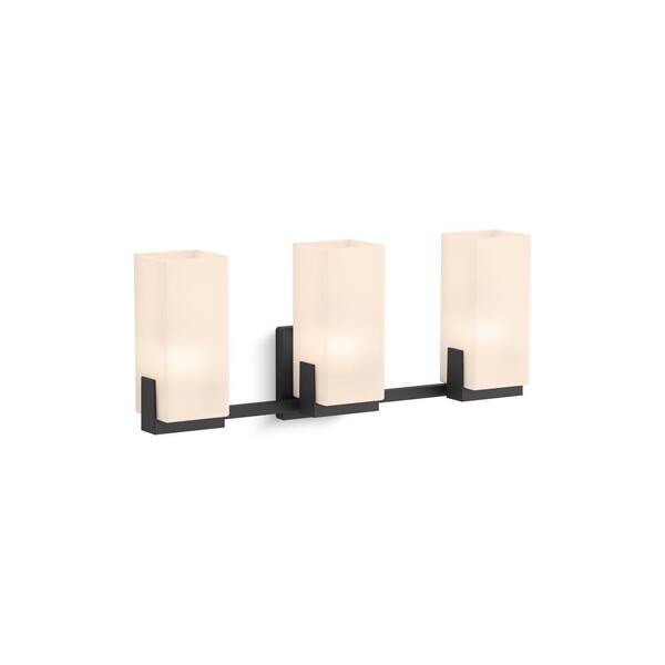 KOHLER Honesty 3-Light Matte Black Wall Sconce