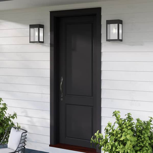 Barrett 1-Light Scandinavian Gray Hardwired Outdoor Medium Wall Lantern Sconce