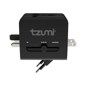 Dual USB and USB-C Travel Adapter