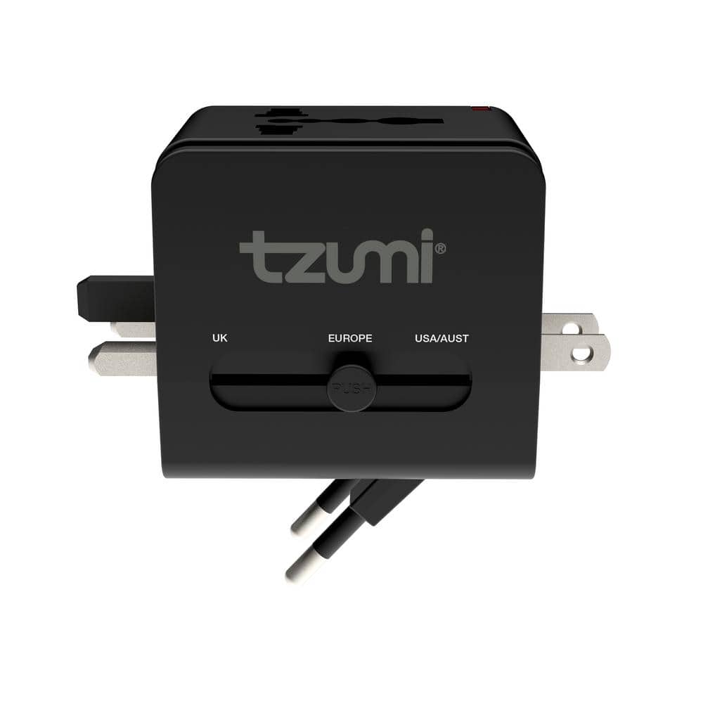 Tzumi Dual USB and USB-C Travel Adapter 8481HD - The Home Depot