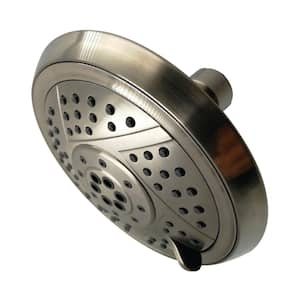 5-Spray 5 in. Single Wall Mount Fixed Shower Head in Brushed Nickel