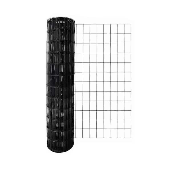 36 in. x 50 ft. Black 2 Coating Metal Wire Mesh 2 Inch x 4 Inch 15GA for Garden Border Fencing