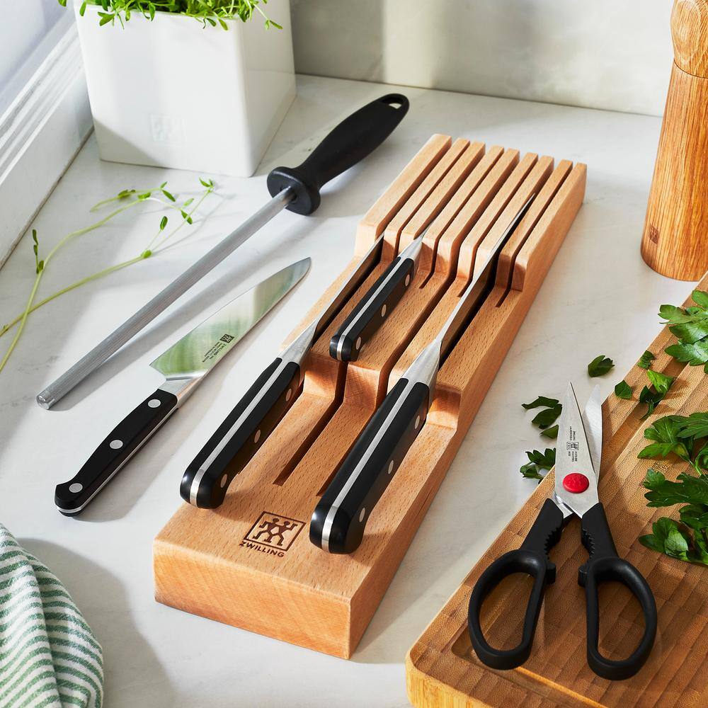 ZWILLING J.A. Henckels ZWILLING Pro 7-Piece Knife Block Set with In-Drawer Knife Tray