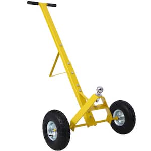 Yellow Color Steel Trailer Dolly with Pneumatic Tires, Maximum Capacity 600 lbs.