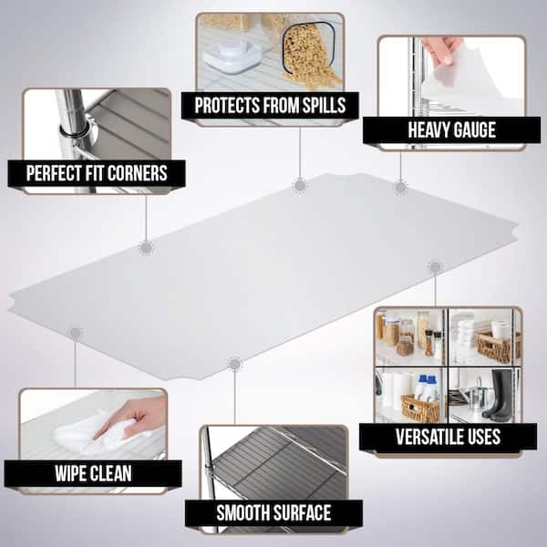 4PCS Kitchen Cabinet Liners Waterproof Durable Non-Slip Shelf Liners for  Wire or Glass Shelves