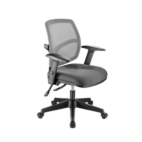 Nyhus Ergonomic Mesh Grey Back Fabric Seat Swivel Task Chair with Adjustable Arms, Home Office Chair