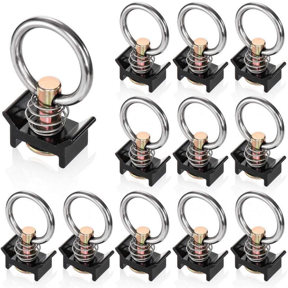 12-Pack Stainless Steel L Track Tie Down O Ring Fittings with Aluminum Keeper, 360 Degree Rotating Cargo Control price history on PriceWatchPro