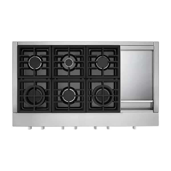 KitchenAid 48 in. GAS Commercial Cooktop with 6-Burners and