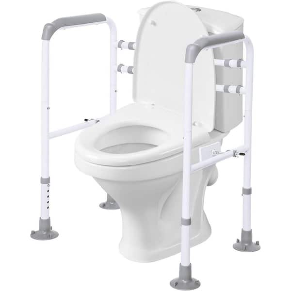 Ultra-Sturdy 600LB Toilet Safety Rails-27 in. Adjustable Frame and Handles for Seniors and Disabled, Safe & Easy Support