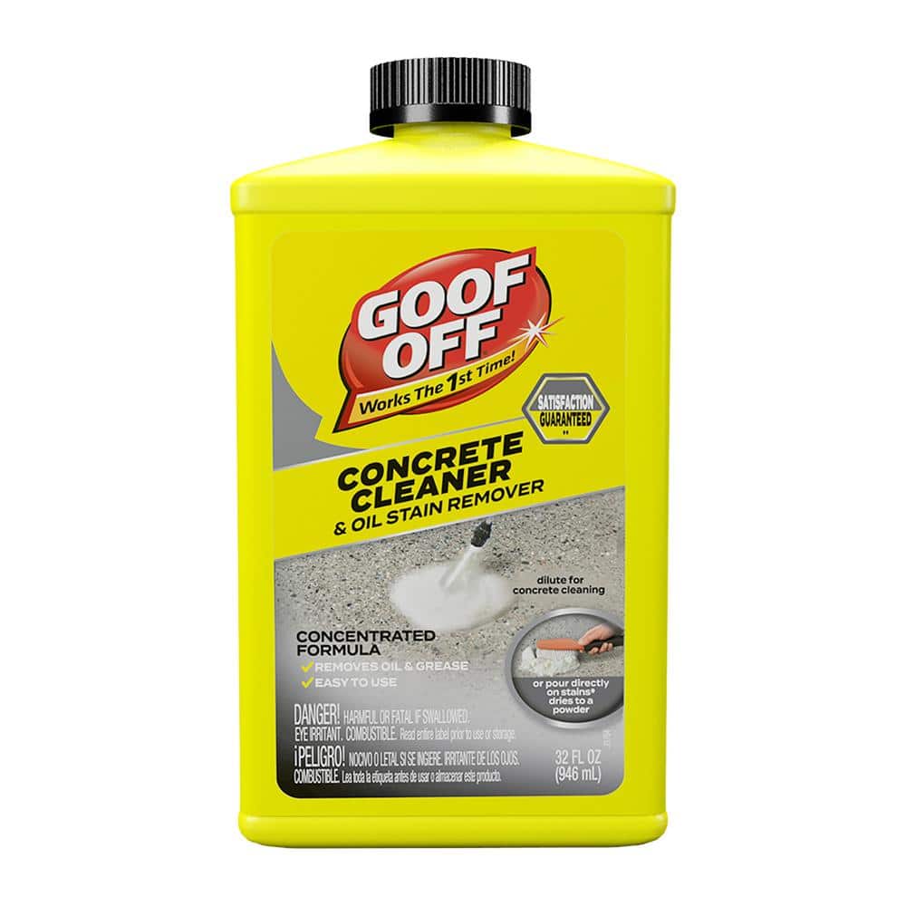 Goof Off 32 oz. Concrete Cleaner and Oil Stain Remover FG820 - The Home  Depot