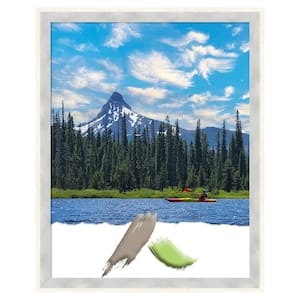 11 in. x 14 in. Paige White Silver Wood Picture Frame Opening Size