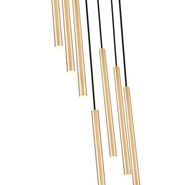 Forest 18 inch Modern Gold 7 Light Integrated LED Chandelier