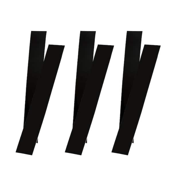 0.78 in. D x 4 in. W x 11.8 ft. L PVC Self-Adhesive Wall Baseboard Molding Trim, Black