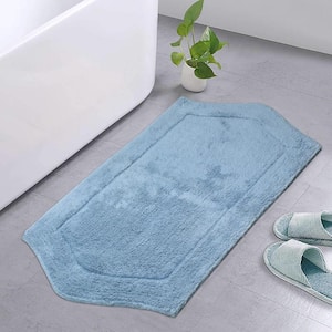 Waterford Collection 100% Cotton Tufted Bath Rug, 24 x 40 Rectangle, Blue